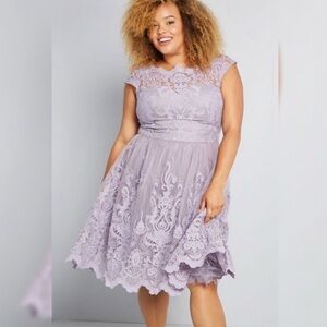 Chi Chi London Lavender Lace Dress